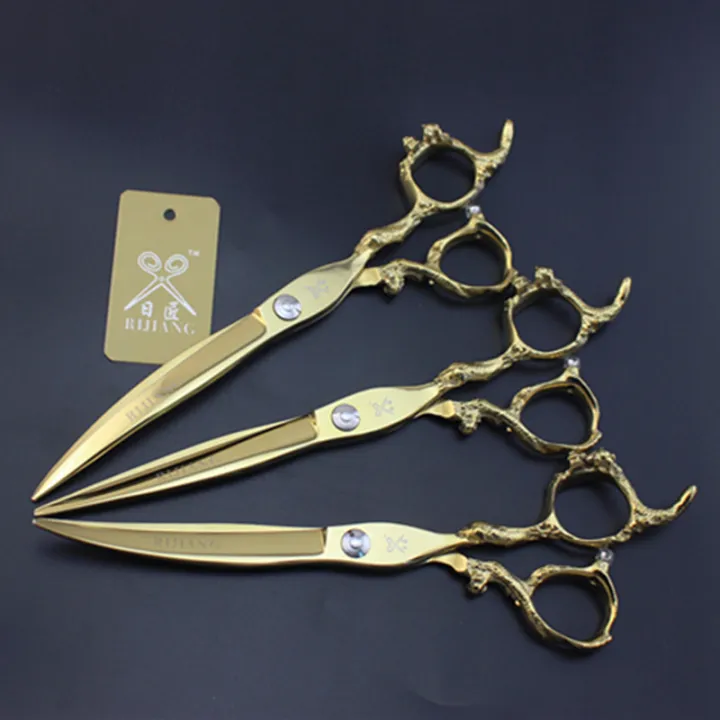7.0 inch highend golden dragon scissor professional pet beauty scissor