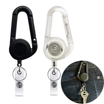 1PC Heavy Duty Retractable Keychain with Belt Clip, Retractable ID