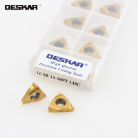 10ชิ้น deskar 16ER 11.5NPT 14NPT 18NPT LDA LDC กลึงเกลียวคาร์ไบด์แทรกเปลี่ยนเครื่องมือ CNC ตัดชิ้นส่วนเครื่องมือ