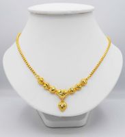 Heart 22K 23K 24K Thai Baht Yellow Gold Plated Jewelry 18 inch