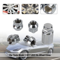 Topteng 4PCS Wheel Lock Lug Nut Fit For Tesla Model S/3/X/Y All Year Chrome M14×1.5 Nails  Screws Fasteners