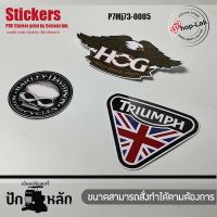 สติ๊กเกอร์ลายโลโก้Harley Triumph สติ๊กเกอร์ไดรคัทสีขาว เนื้อ PVC  ทนแดดทนฝนได้ดี รุ่น P7Mj73-0005 พร้อมส่ง!!!!