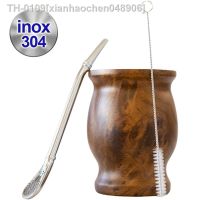 ⊙ xianhaochen048906 8oz Yerba Mate Cup 304 Inox Dupla Parede Isolada Aço Inoxidável Set Com Colher Bombilla