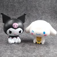 Kawaii Sanrio Kuromi ตัวเลข Cinnamoroll Pochacco อะนิเมะรูปพีวีซีของเล่นรุ่น Kawaii ตุ๊กตาของเล่นเครื่องประดับของขวัญสำหรับเด็ก