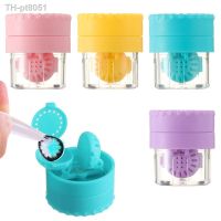 ☬ↂ  New 1PC Manually Rotatable Contact Lens Cleaner Case Portable Contact Lens Case Plastic Container Storage Holder Tools Accessori