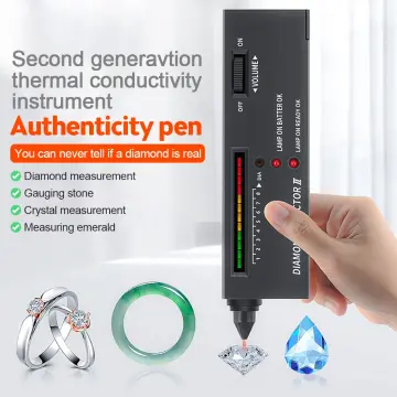 Diamond Tester Pen,Professional Diamond Detector with 60X Mini LED