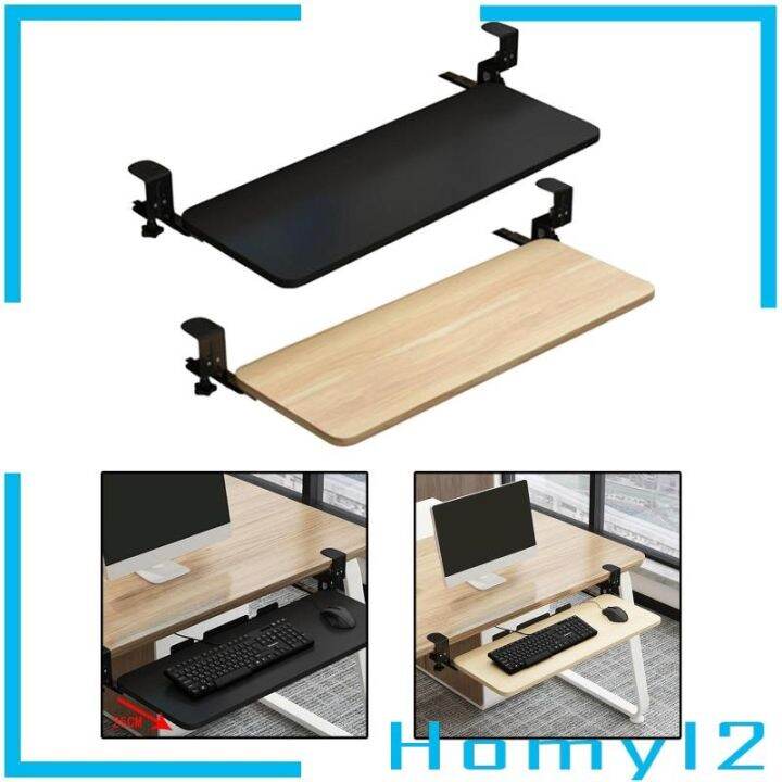 [HOMYL2] Keyboard Tray Under Desk Save Space adjustable for Typing