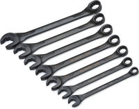 Crescent 7 Pc. X6™ Black Oxide Spline Open End Ratcheting Combination Metric Wrench Set - CX6RWM7 7 Piece X6 Wrench Set Metric