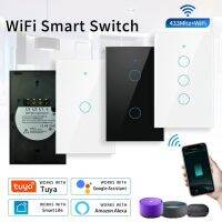 hot！【DT】 Tuya WiFi US 120 tipo táctil de pared sin trabajo fuego único neutro con 1/2/3 ...