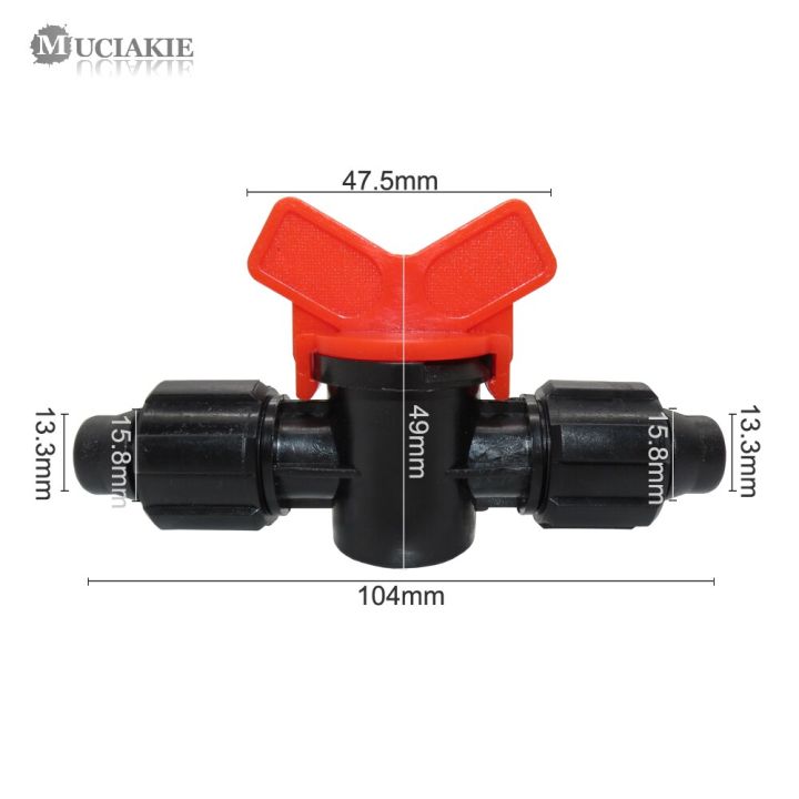 muciakie-1ชิ้น-dn16เท่ากันปิดตัวเชื่อมต่อน้ำสำหรับสวนเชื่อมต่อล็อคคู่สำหรับวาล์วข้อต่อชลประทานคอนเน็คเตอร์สายฉีดน้ำ16มม