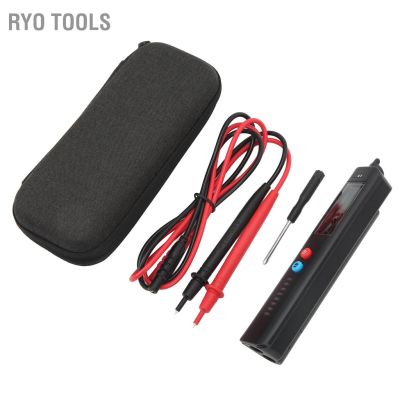 Ryo Tools Smart Multimeter Pen Type Digital แสดงผล เครื่องทดสอบความต้านทานกระแสไฟพร้อมไฟฉายและกระเป๋าเก็บของ