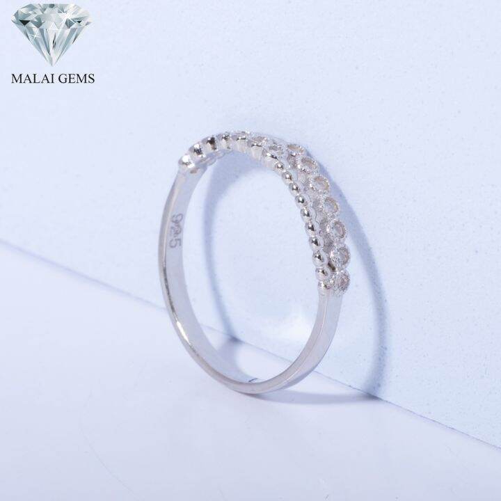 malai-gems-แหวนเพชร-เงินแท้-925-เคลือบทองคำขาว-ประดับเพชรสวิส-cz-รุ่น-071-1ri55975-แถมกล่อง-แหวนเงินแท้-แหวนเงิน-แหวน