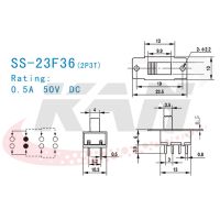 △❣┇ 50pcs One button SS-23F26 toggle switch 8 feet straight feet with fixed screw holes vertical handle length 5mm small toys