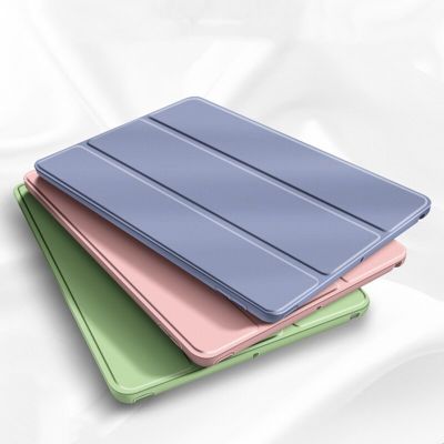 【DT】 hot  Silicone Thrifold Soft Case for iPad 10 Smart Cover for iPad Air 5 Protective Slimshell for iPad mini 6