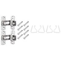 4 Pcs Home Party Desk Table Cloth Clips With 2 Pcs 90 Degree Right Angle Door Latch Hasp Bending Latch Buckle Bolt Door Hardware Locks Metal film resi