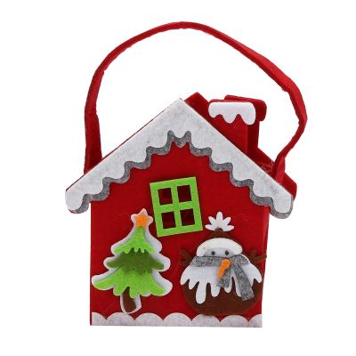 Candy bags Christmas Gift Bag Candy Gift Biscuit for children Pattern Christmas Party Decoration Bag Hang on the tree or put inside Red &amp; green