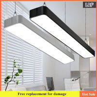 DJK LED Chandelier Modern Minimalist Rounded Rectangular Office Building Light Lamp Lighting Fixture Ceiling Lamp