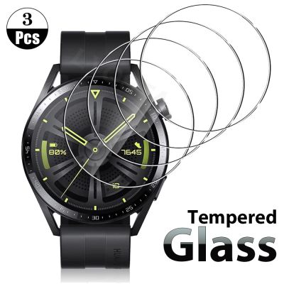 ✳☈♣ 3PCS Tempered Glass For Huawei Watch GT 3 GT3 GT2 46MM Screen Protector Film Smartwatch Protective Glass