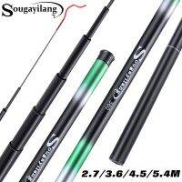 ETXSougayilang Carp Fishing Rod 2.7/3.6/4.5/5.4M Portable Ultra Light Telescopic Fishing Pole Max Drag 5Kg Fishing Tools