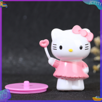 ? JCTTTY ? 8ชิ้น/เซ็ต HelloKitty HAND-made ตุ๊กตาตุ๊กตาคิตตี้แมวของเล่นตกแต่งเครื่องประดับ