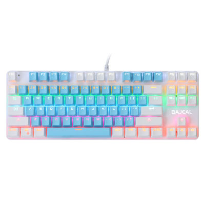 K100 Gaming Keyboard Wired 87 Keys Blue Switch Mechanical Keyboard Household Computer Accessories for Computer