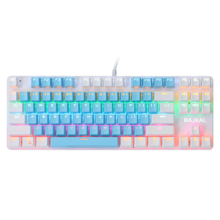 k100-gaming-keyboard-wired-87-keys-blue-switch-mechanical-keyboard-for-pc-computer-game-laptop-gaming-office