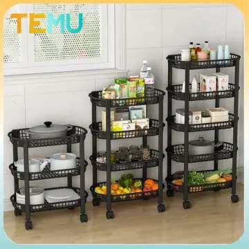 3/4tier Slim Rolling Storage Cart Bathroom Storage Mobile - Temu