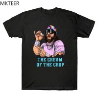 【New】 Macho Savage The Cream Of The Crop Full Color Funny Men T-Shirt Cotton Black Tee Men Summer Printed Tshirt Plus Size T-Shirt Men