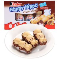 Kinder Happy Hippo (1 กล่อง​ 5 ชิ้น) คินเดอร์​ฮิปโป​ Kinder Chocolate​ คินเดอร์​ช็อคโกแลต​ Kinder Hippo คินเดอร์​ ฮิปโป​ Kinder Bueno คินเดอร์​ บูเอโน่​ Kinder Joy คินเดอร์จอย ขนมกินเล่น​ ขนมช็อคโกแลต​ chocolate