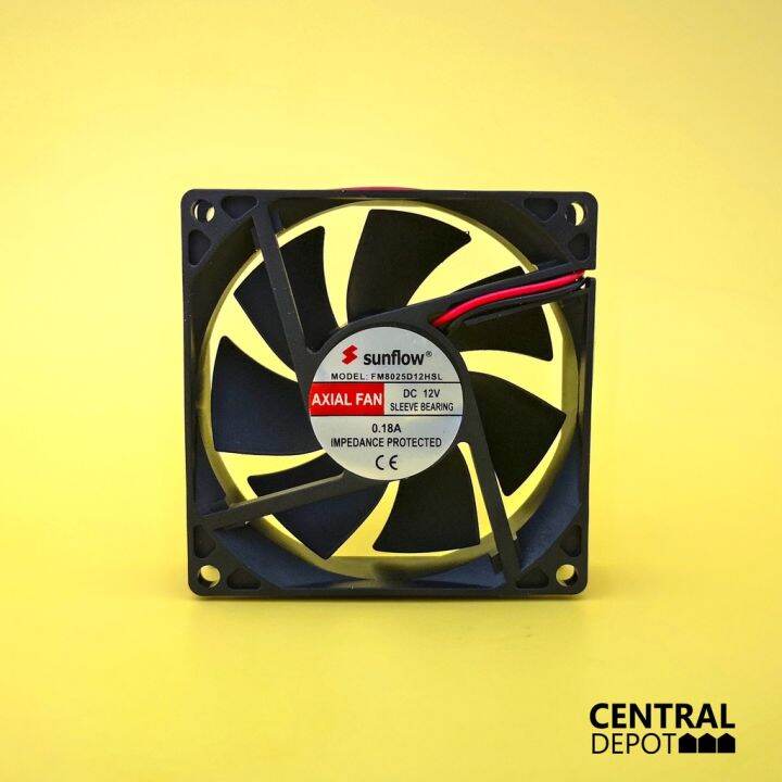 Sunflow Blower Fan 12V - Cooling DC Fan, DC Muffin Fan (80x80x25mm ...