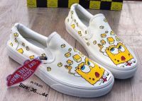 รองเท้าผ้าใบ VANS SLIP ON ลายspongebob ถ่ายจากสินค้าจริง100%