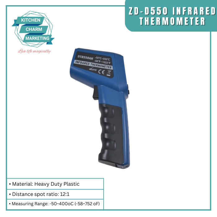 ZDD550 Infrared Thermometer Multipurpose Temperature Checker for Objects Hot pipes Electrical