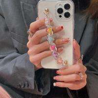 S23อัลตร้าเกาหลีเคสใสกำไลข้อมือรูปโซ่สำหรับ20 S20 Fe ซิลิโคน S22บวก Samsung 10 Galaxy S23อ่อนโน้ต S21