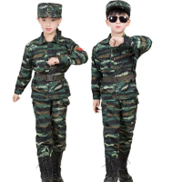 HomeSik Police Costume For Kids Adult Soldier Carrera Cosplay Boys Girls Camouflage Training Clothes