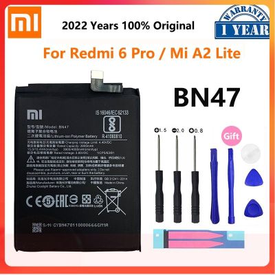 100% Orginal Xiao mi  BN47 4000mAh Battery For Xiaomi Redmi 6 Pro / Mi A2 Lite High Quality Phone Replacement Batteries