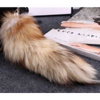 1PC New Fashion 30cm Fox Tail Fur Keychains Unisex Pompom Pendant Car Keyring Holder Cute Key Chains Charm Bag Accessories Gifts