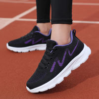 รองเท้าผู้หญิงตาข่ายรองเท้าวิ่งเบาระบายอากาศได้ไซส์35-41รองเท้ากีฬาเกาหลี