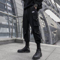 HOUZHOU Cargo Pants Men Techwear Mens Cargo Trousers Streetwear Fashion Harajuku Bottoms Joggers Jogging Japanese Streetwear