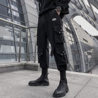 HOUZHOU กางเกงคาร์โก้ผู้ชาย Techwear ผู้ชายกางเกงคาร์โก้ Streetwear แฟชั่นฮาราจูกุกางเกง Joggers จ๊อกกิ้งญี่ปุ่น Streetwear