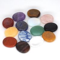 Wholesale 26x23mm Oval Palm Pocket Energy Worry Stone Therapy Natural Crystal Healing Thumb Massage Spiritual Meditation 1pc