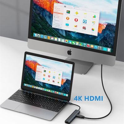 7/6/5 USB-C ฮับ USB USB 3.0ตัวขยายชนิด C แยก4K HDMI แท่นวางมือถือกิกะบิตอะแดปเตอร์อีเทอร์เน็ต RJ45ชาร์จ PD สำหรับแล็ปท็อป