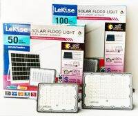 ชุดโซล่าเซลล์ 100W. LeKise(เลกิเซ่) โคมไฟฟลัดไลท์โซล่าเซลล์ LED 100 วัตต์ แสงขาว