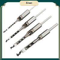 EILEEN 4pcs เหล็กเหล็กไร้สนิม เจาะรูสี่เหลี่ยม 6.4/8/9.5/12.7mm ครับ การเจาะเจาะเหล็กกล้า อุปกรณ์เจาะรู คู่มือดอกสว่าน งานไม้