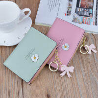 Women Little Daisy Walletstassel Short Letter Coin Purses Female Explosion Bow Zipper Hasp Card Holder Money Clip Key Ring