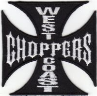 iron on patch Embroidery West Coast Choppers Biker 6.5cm ชอปเปอร์ฝั่งตะวันตก ตัวรีด เย็บติดผ้าประเทศไทย โลโก้ปัก มีกาวสำหรับรีด ตกแต่งเสื้