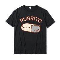Kawaii T-Shirt PURRITO Cat Cotton Tshirts For Students Custom Tops &amp; Tees New Coming Simple Style