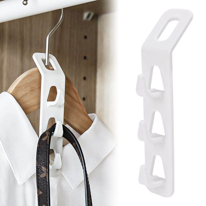 3 Layer Anti-slip Clothes Hanger Closet Organizer Storage Rack Holder ...