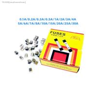 ✐ﺴ﹊ 100 pcs 5x20mm Glass Fuse 0.1A 0.2A 0.5A 1A 2A 3A 3.15A 4A 5A 6A 7A 8A 10A 12A 15A 20A 30A Kit