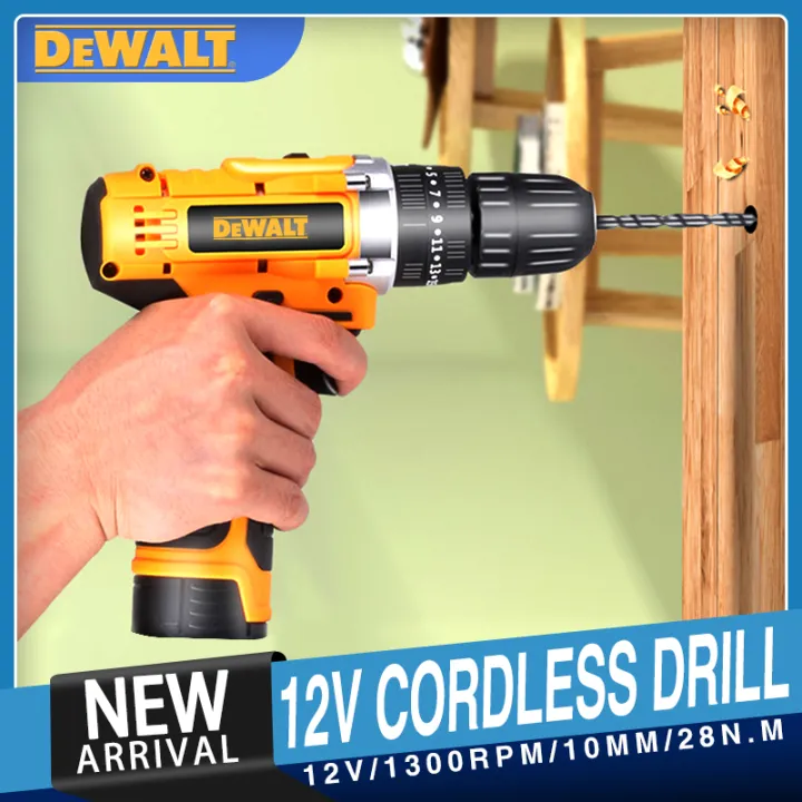 Dewalt 12v Rechargeable Hand Drill Dual Speed Lithium-ion Heavy Duty 