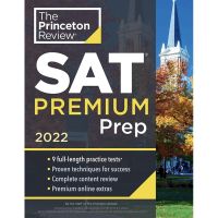 YES ! หนังสือภาษาอังกฤษ Princeton Review SAT Premium Prep, 2022: 9 Practice Tests + Review &amp; Techniques + Online Tools